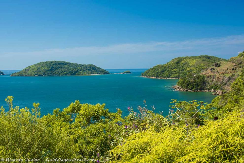 Imagem da linda Ilha de Prumirim em Ubatuda.